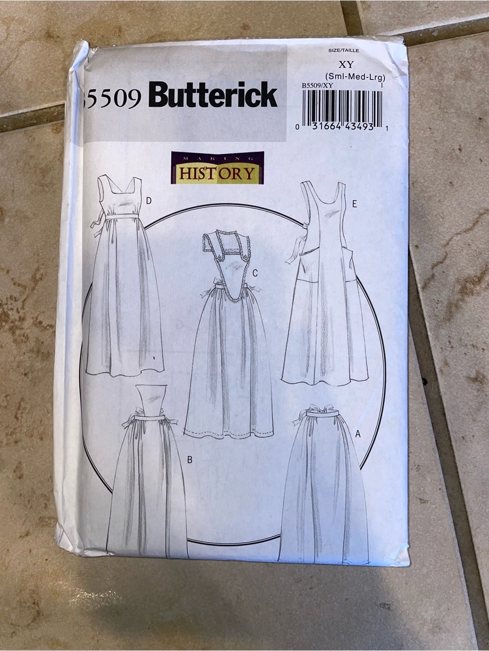 Butterick 5509 Historical Apron Sewing Pattern
